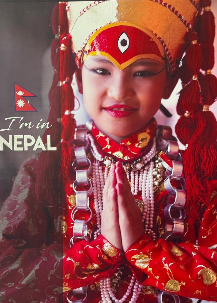 Kumari the living goddess of Nepal.