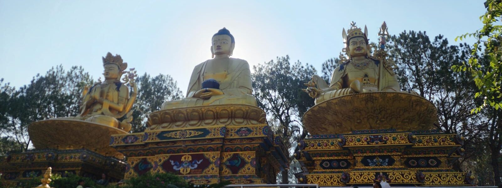 Signature Luxury Tour of Nepal : 7 Nights / 8 Days 1 The three Buddha Statue in Swoyambhunath Temple.