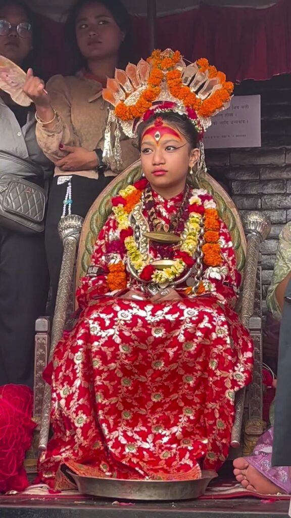 Kumari Living Goddess Of Nepal – A Unique Cultural Tradition 4 Nepal's Living Goddess - Kumari during Indra Jatra destival