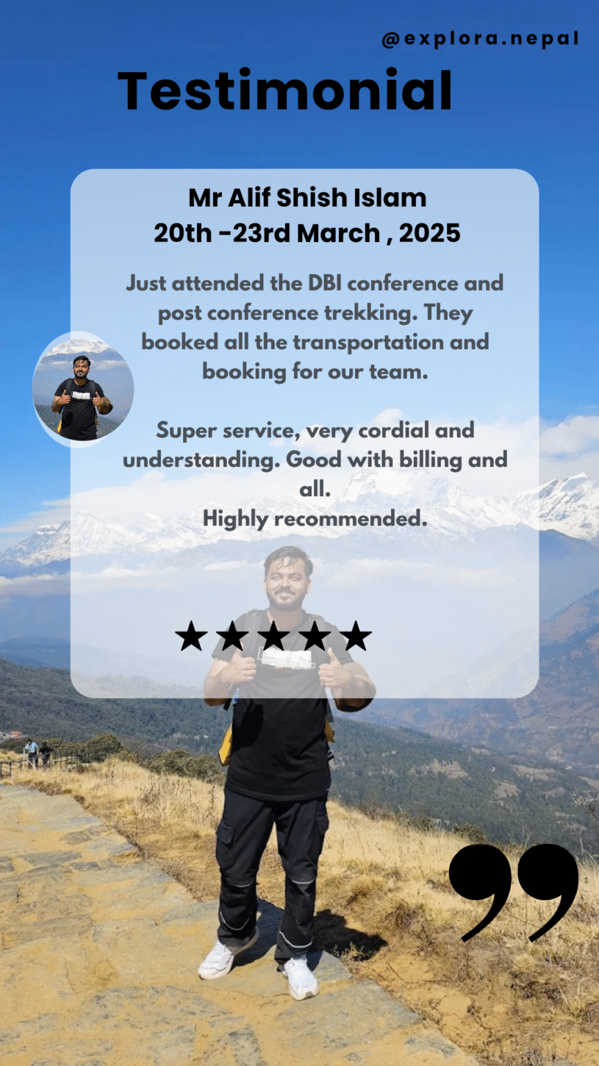 Luxury Nepal tour review from Bangladeshi client – great experience in Pokhara.