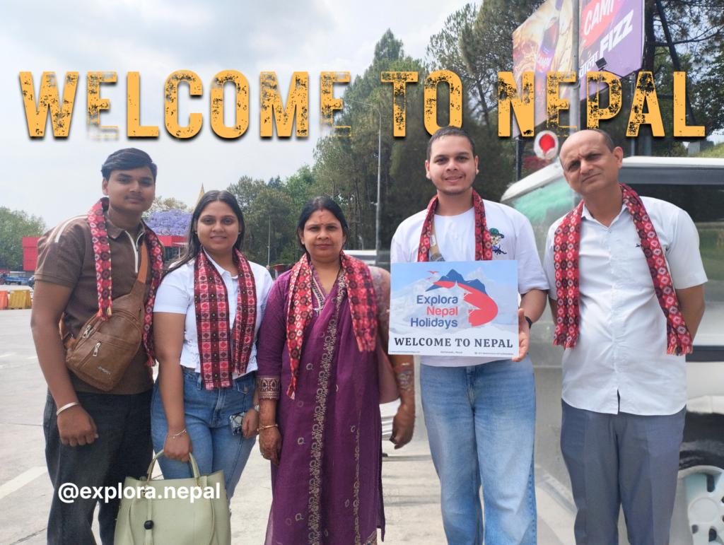 Indian family first time in Nepal for a luxurious tour.
