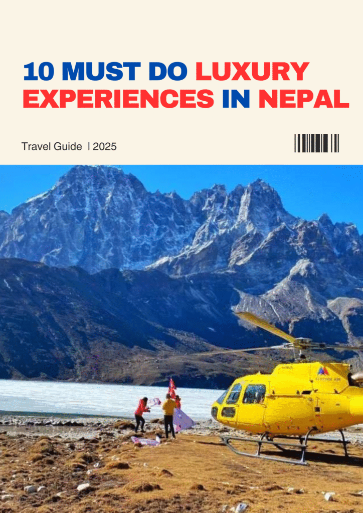 Helicopter Tour to Gokyo Nepal.