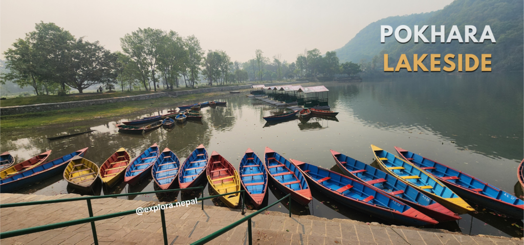 Pokhara luxury tour in Nepal featuring serene Phewa lakeside view