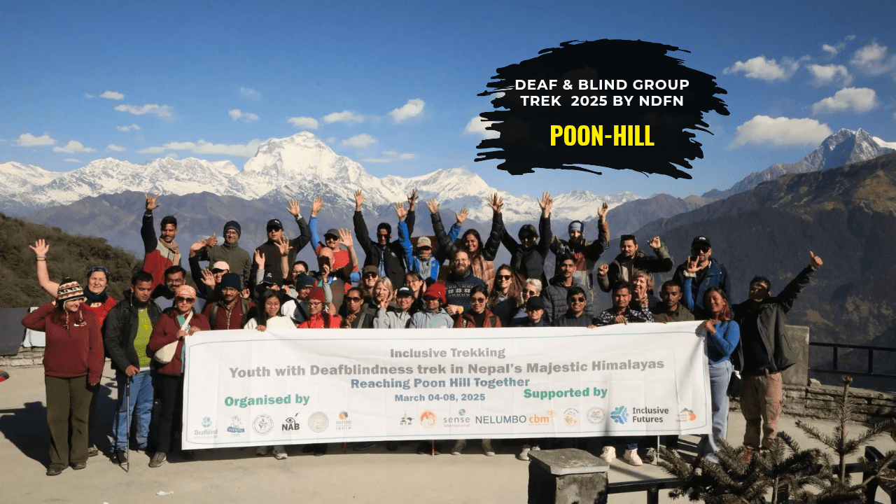 Indian travelers hiking upto Poon Hill viewpoint.