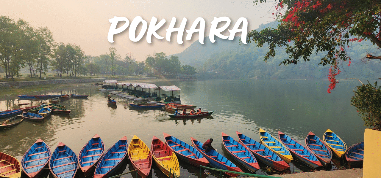 Boating in the Phewa Lake of Pokhara.